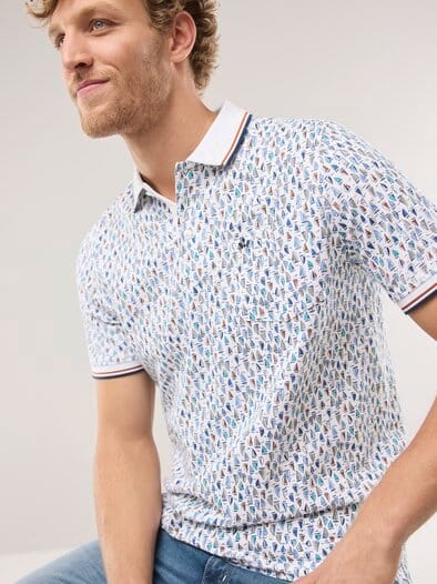 Pique-Polo Hitzefrei Druck Boote