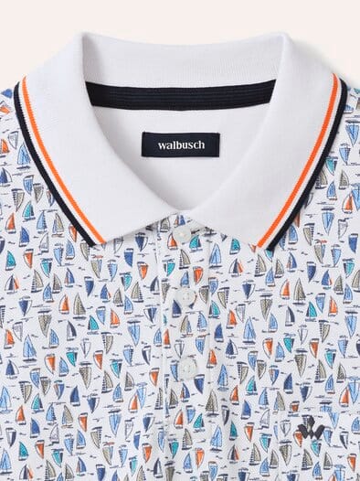 Pique-Polo Hitzefrei Druck Boote