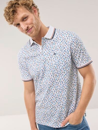 Pique-Polo Hitzefrei Druck Boote