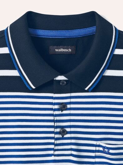Pique-Polo Hitzefrei Streifen Marine