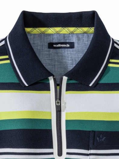 Thermoleicht-Polo Zip and Go Streifen Multi