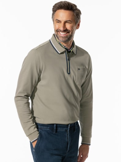 Thermoleicht-Polo Zip and Go Schilf
