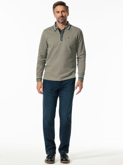 Thermoleicht-Polo Zip and Go Schilf