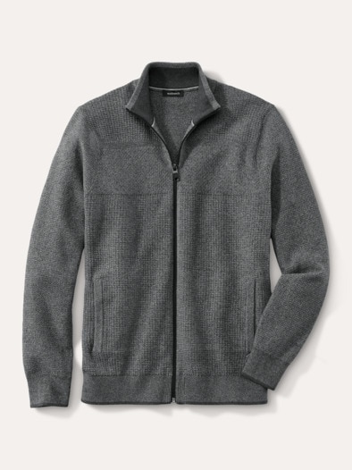 Strukturjacke Farbeffekt Grau