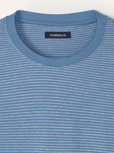 Struktur T-Shirt Rauchblau