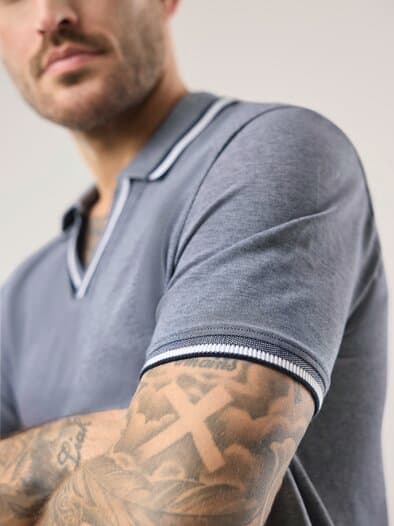 Bi Colour Polo Marine