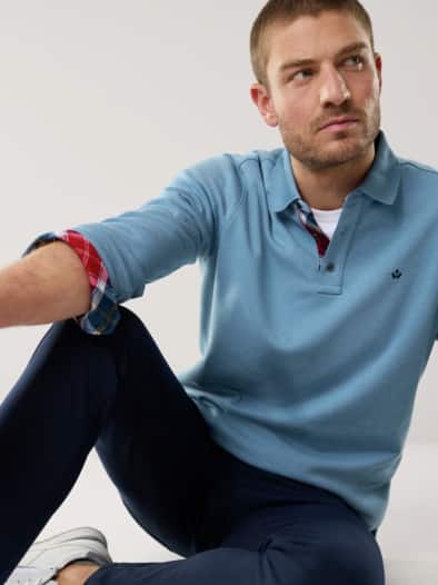 Premium Polo Supersoft Rauchblau