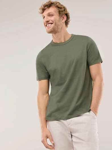 Leinen T-Shirt Khaki