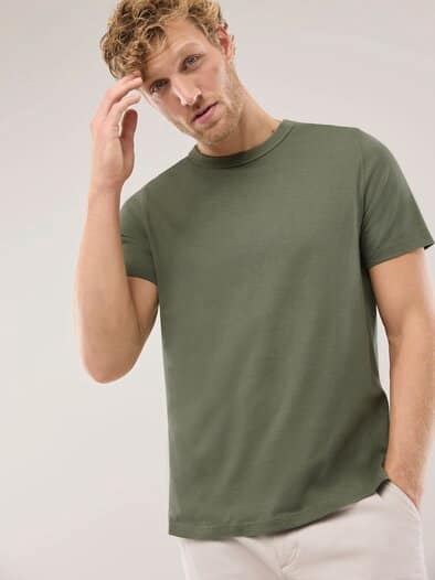 Leinen T-Shirt Khaki