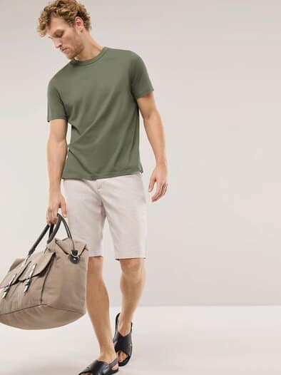 Leinen T-Shirt Khaki