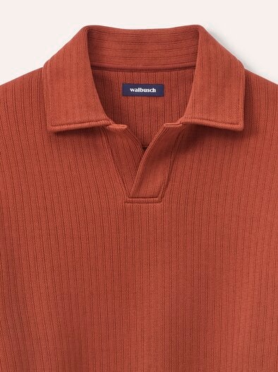 Sweatshirt mit Kragen Rotbraun