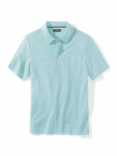 Tausend-Poren-Polo Light Aqua