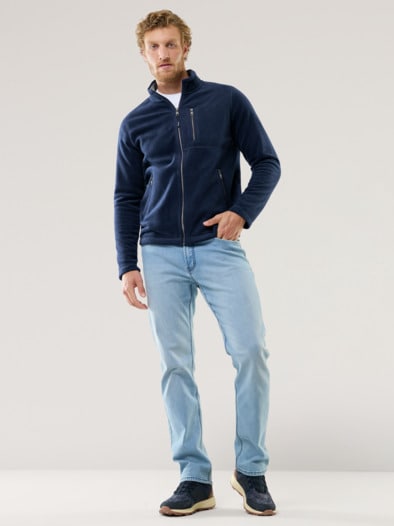 Huskyfleece Jacke Marine