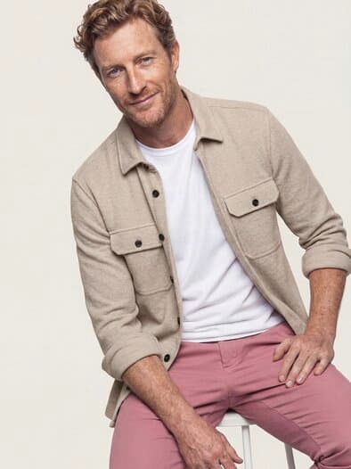 Overshirt mit Struktur Natur