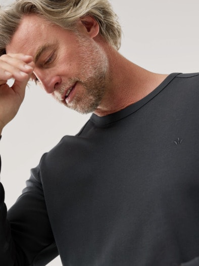 Langarm Zu schade für Drunter-Shirt Grau