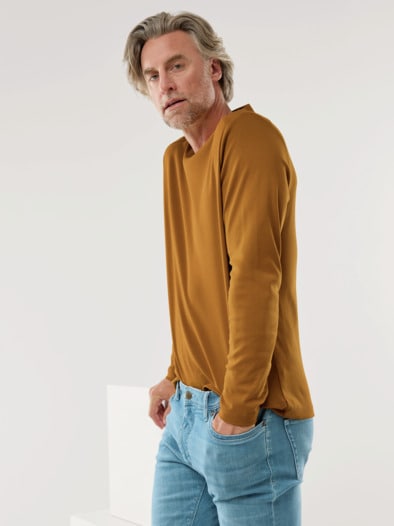 Langarm Zu schade für Drunter-Shirt Safran