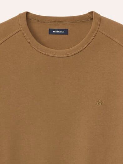 Langarm Zu schade für Drunter-Shirt Cognac