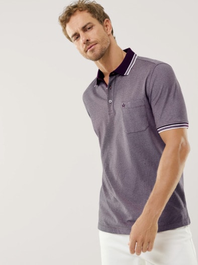 Extraglatt-Polo Bicolor Purple