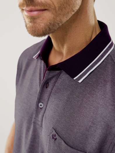 Extraglatt-Polo Bicolor Purple