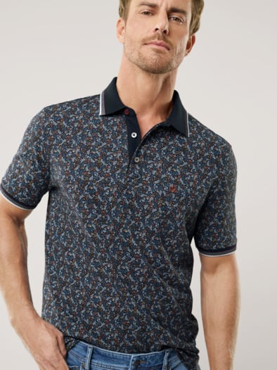 Extraglatt-Polo Bicolor Druck