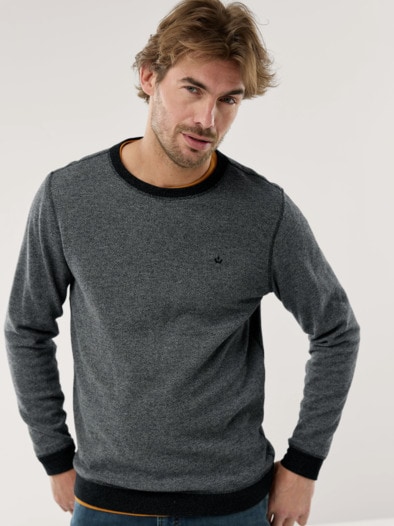 Struktur Pullover Bicolor Sand