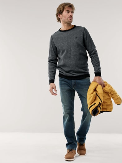 Struktur Pullover Bicolor Sand
