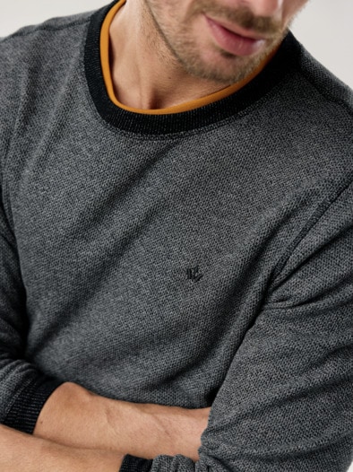 Struktur Pullover Bicolor Sand