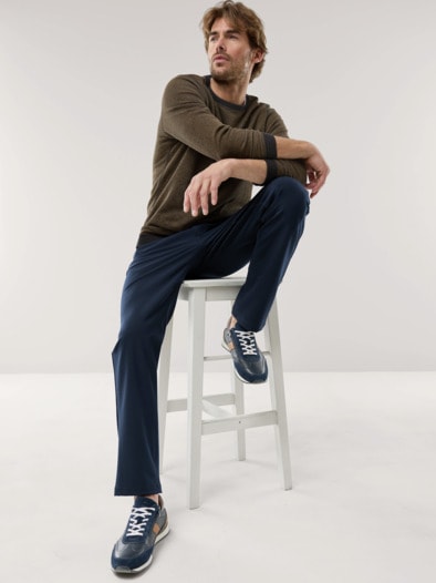 Struktur Pullover Bicolor Curry