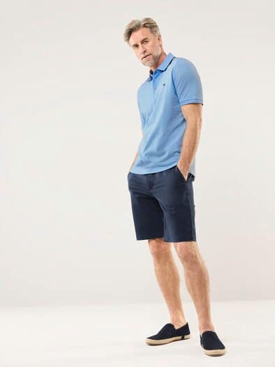 Melange Polo Hellblau