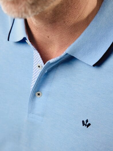 Melange Polo Hellblau