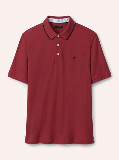 Melange Polo Rot
