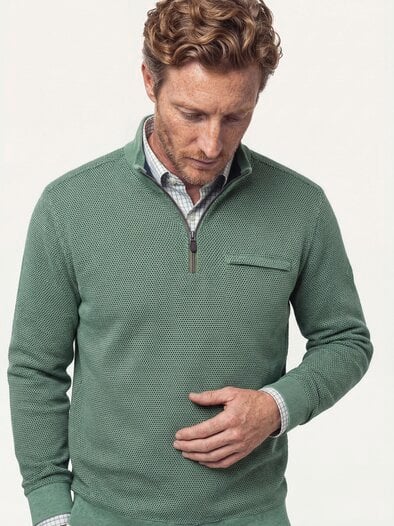 Troyer mit Struktur Lindgrün Melang