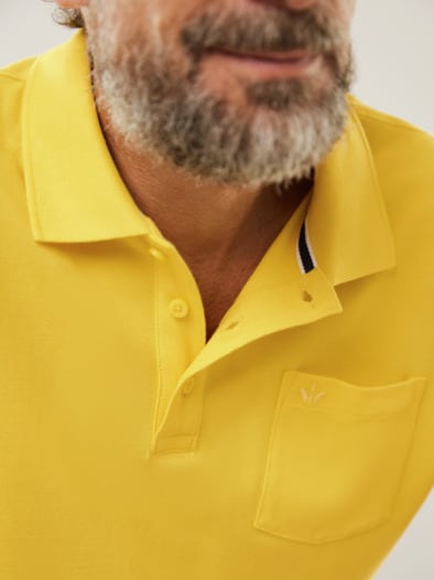 Pique-Polo Pima Cotton Gelb