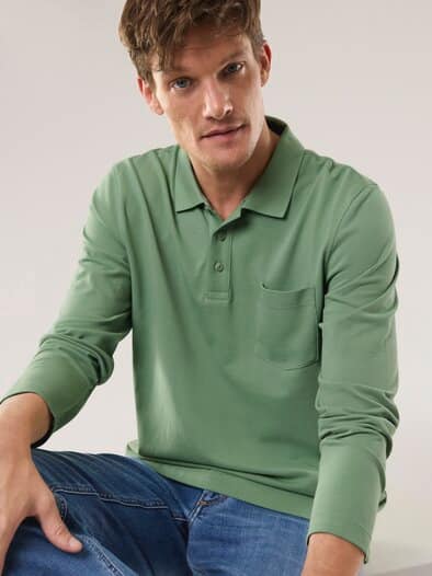 Pique-Polo Pima Cotton Lindgrün