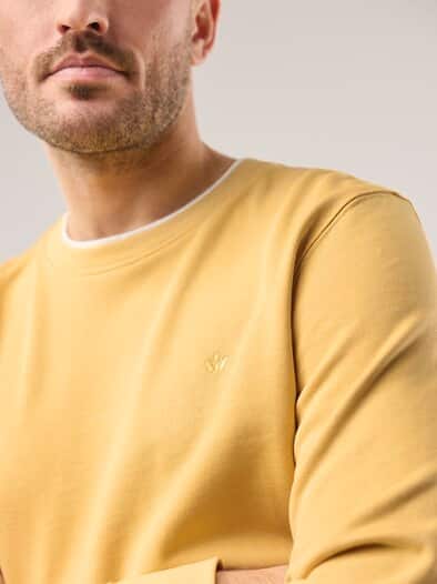 Leicht-Sweatshirt Akaziengelb