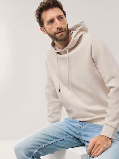 Easycare Kapuzen-Sweatshirt Natur