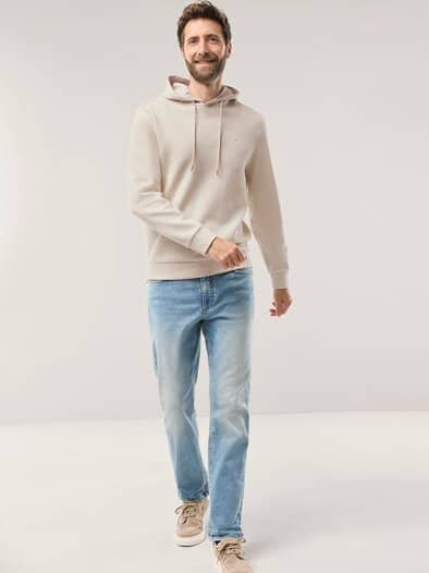 Easycare Kapuzen-Sweatshirt Natur