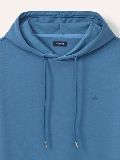 Easycare Kapuzen-Sweatshirt Ozeanblau
