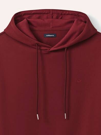 Easycare Kapuzen-Sweatshirt Dunkelrot