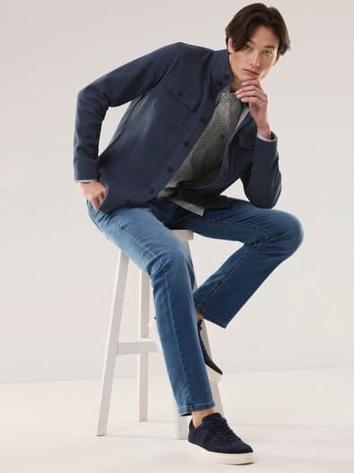 Sweatjacke Marine Melange