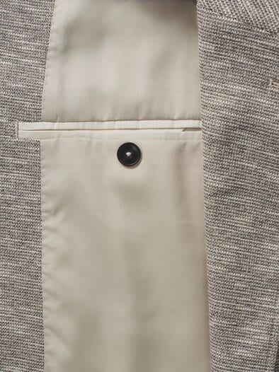Struktur Sakko aus Jersey-Melange Beige