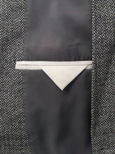 Pfeffer und Salz Jersey Sakko Schwarz/Weiß