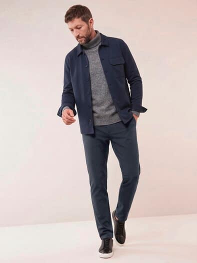 Chino aus elastischem Material Marine