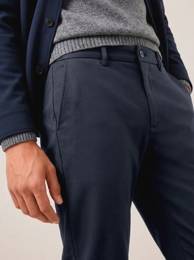 Chino aus elastischem Material Marine