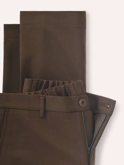 Chino aus elastischem Material Braun