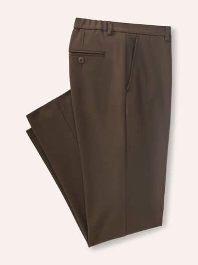 Chino aus elastischem Material Braun
