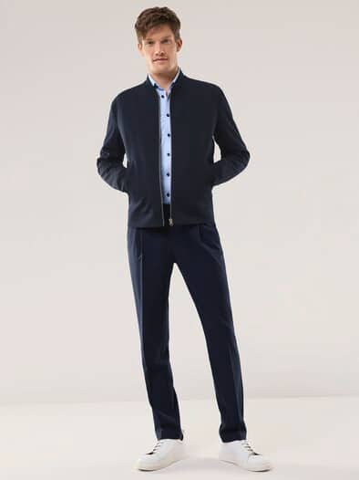 Blouson mit Stehkragen Marine