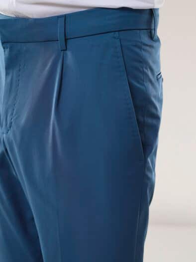 Anzug-Hose aus Baumwollmix Rauchblau