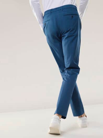 Anzug-Hose aus Baumwollmix Rauchblau