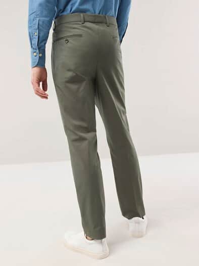 Anzug-Hose aus Baumwollmix Khaki